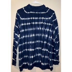 We The Free Be Free Tie‎ Dye Oversize Long Sleeve T-shirt Navy Como Size XS